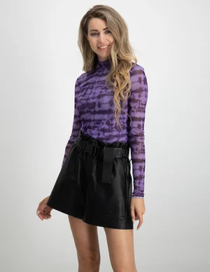 Colourful Rebel Neyo Tie Dye Mesh Turtleneck Top WT215455