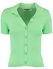 Colourful Rebel Nora Fine Knit Cropped Polo WP314703