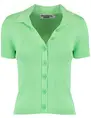 Colourful Rebel Nora Fine Knit Cropped Polo WP314703