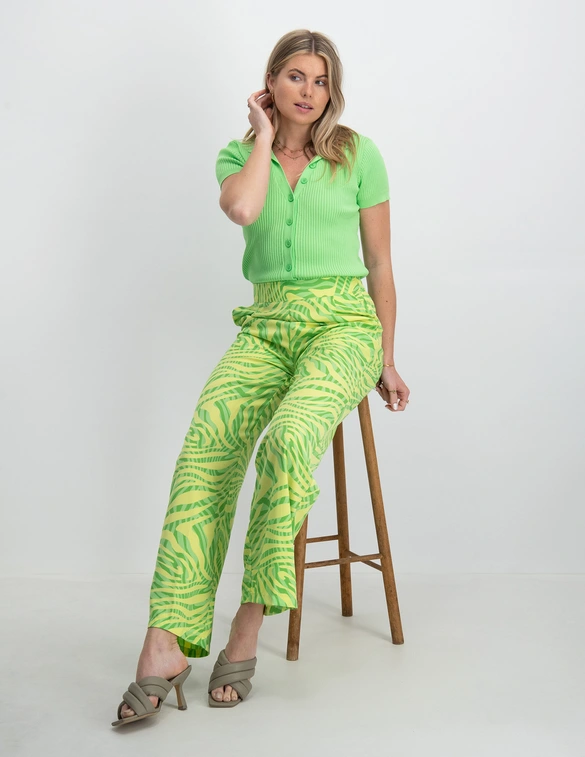 Colourful Rebel Nora Fine Knit Cropped Polo WP314703
