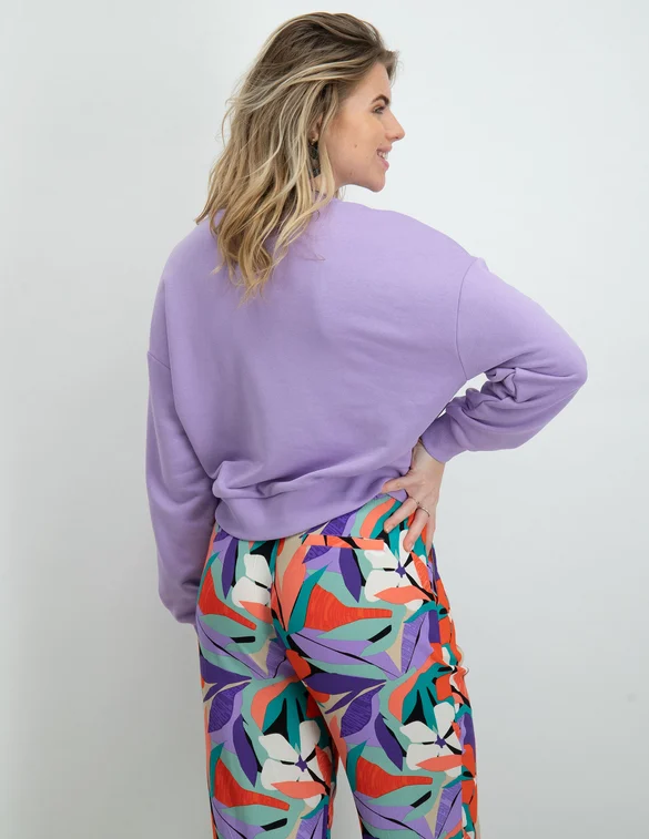 Colourful Rebel Pacific patch cropped sweat WS414246