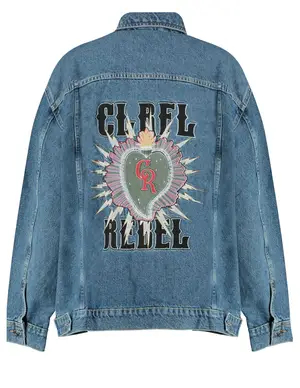 Colourful Rebel Paige patch denim jacket WO114033