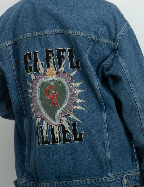 Colourful Rebel Paige patch denim jacket WO114033