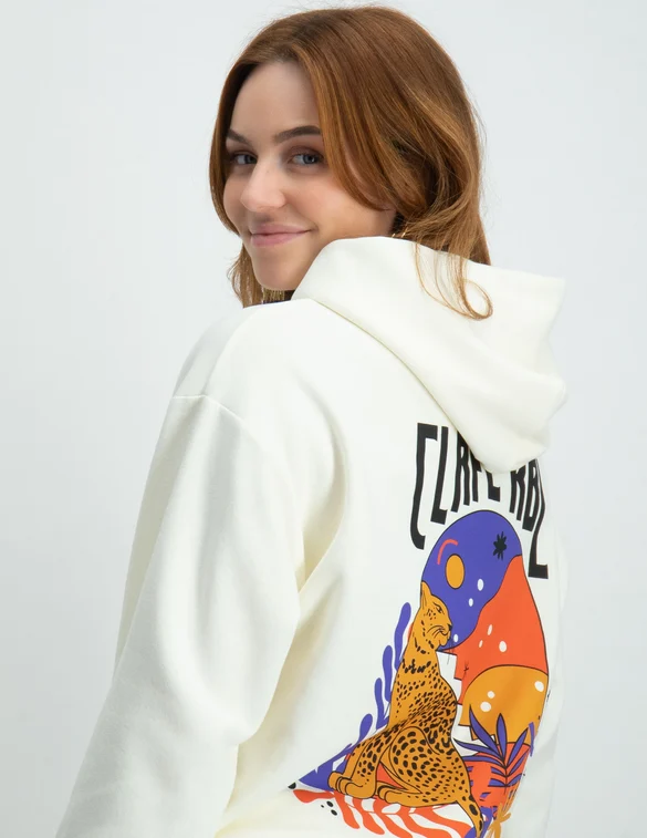 Colourful Rebel Panther moon clean hoodie WH114241