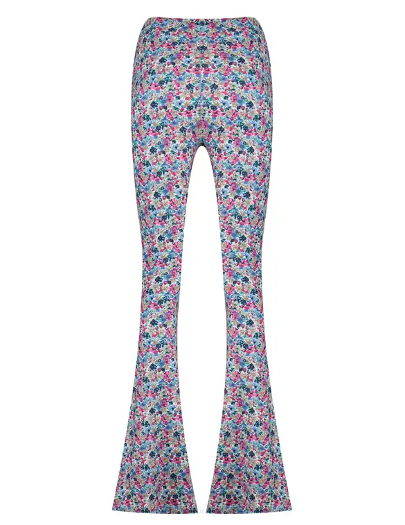 Colourful Rebel Peached flare pants Small Flower