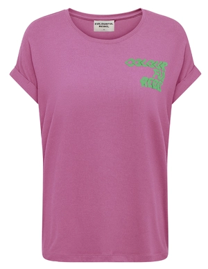 Colourful Rebel puff logo boxy tee STONE special WT116962