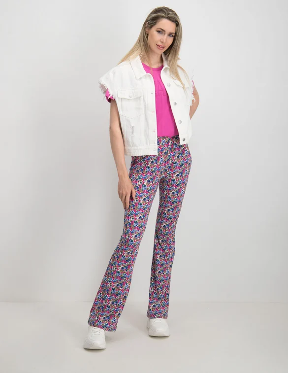 Colourful Rebel Ripped denim Gilet Ash