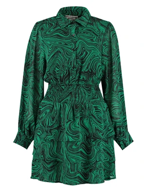 Colourful Rebel Sacha liquid paint mini shirt dress WD114046