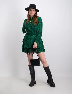 Colourful Rebel Sacha liquid paint mini shirt dress WD114046