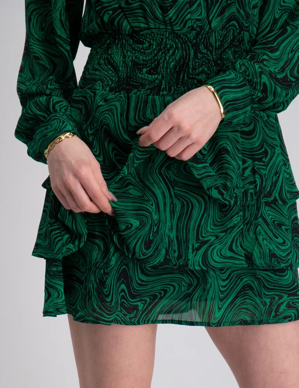 Colourful Rebel Sacha liquid paint mini shirt dress WD114046