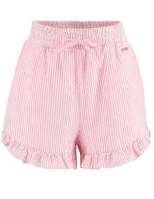 Colourful Rebel Sensa Striped Ruffle Short WS115437