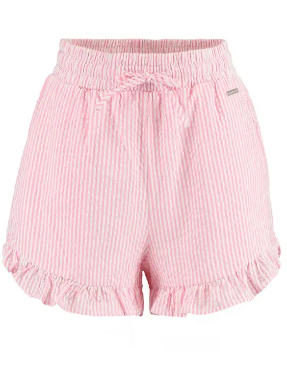 Colourful Rebel Sensa Striped Ruffle Short WS115437