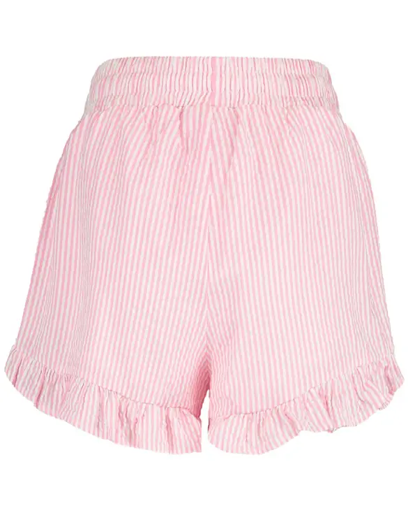 Colourful Rebel Sensa Striped Ruffle Short WS115437