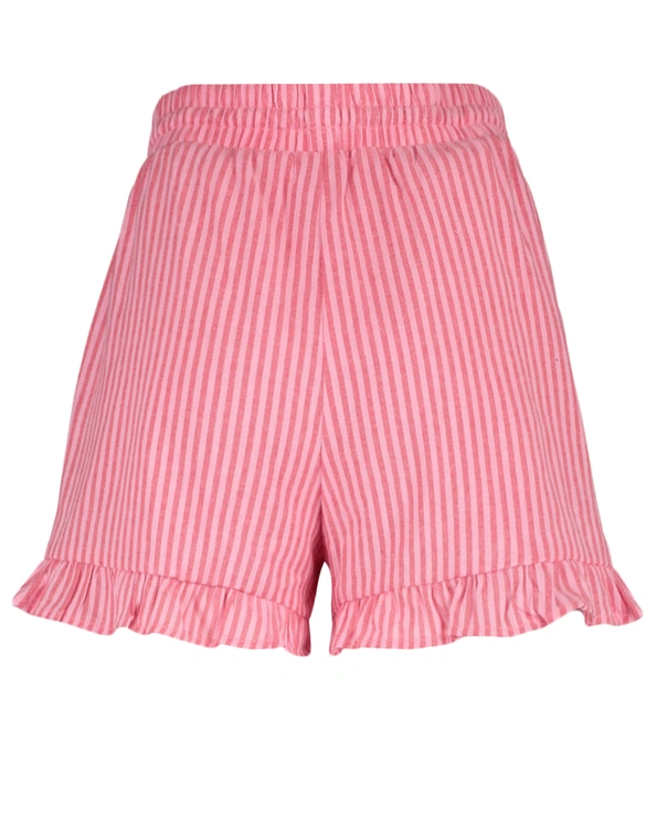 Colourful Rebel Sensa Striped Ruffle Short WS116919