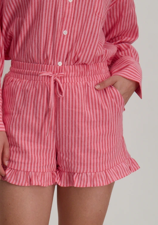 Colourful Rebel Sensa Striped Ruffle Short WS116919