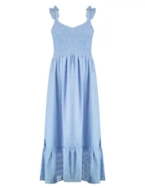 Colourful Rebel Slit maxi dress Channa Check