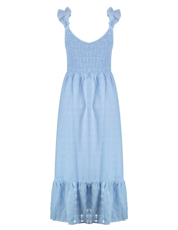Colourful Rebel Slit maxi dress Channa Check
