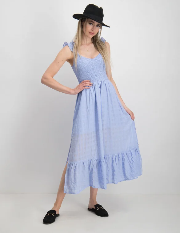 Colourful Rebel Slit maxi dress Channa Check