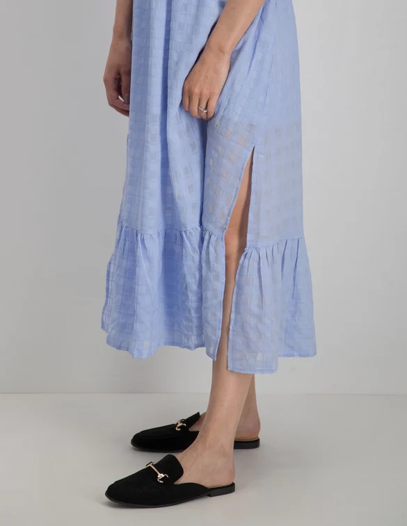 Colourful Rebel Slit maxi dress Channa Check