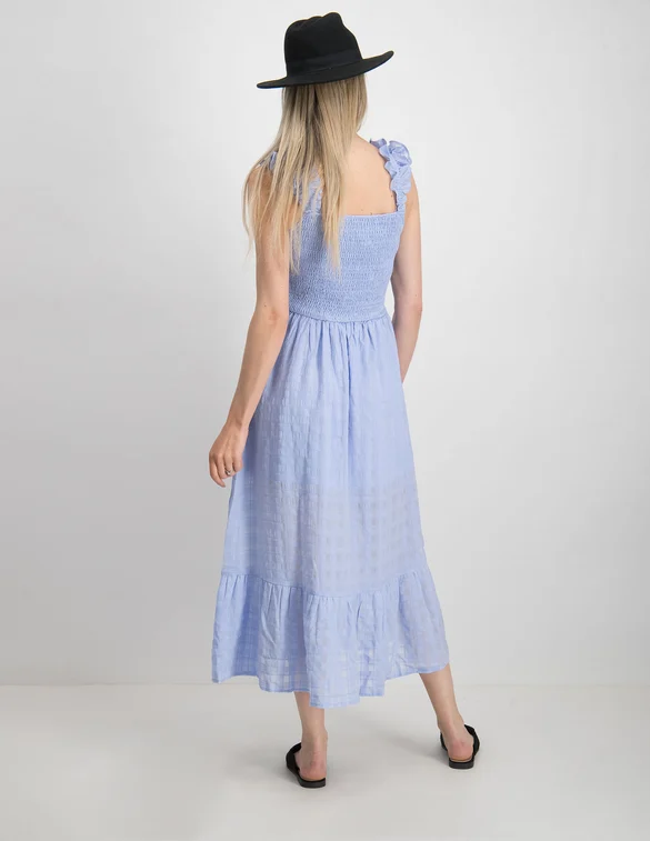 Colourful Rebel Slit maxi dress Channa Check