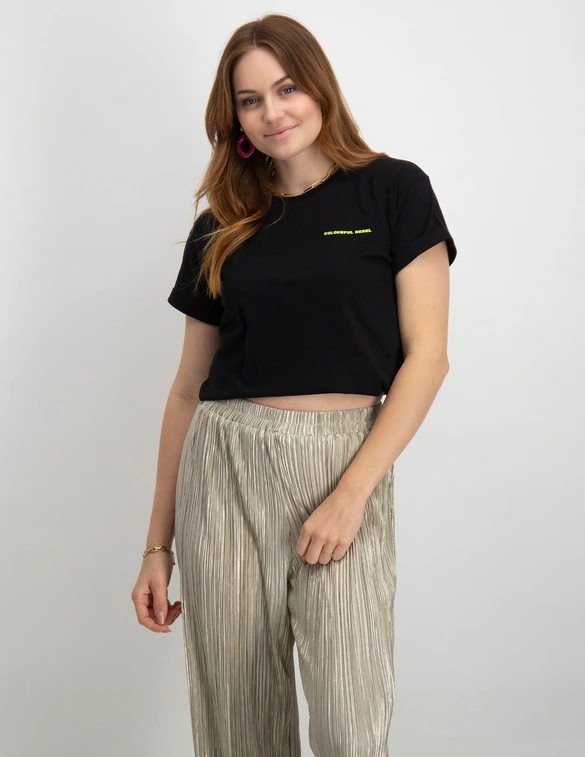 Colourful Rebel Striped Waves Boxy Tee WT115355