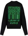 Colourful Rebel Striped Waves Drppd Shldr sweat WS415358