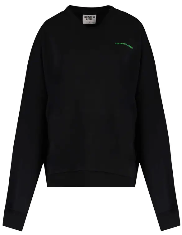 Colourful Rebel Striped Waves Drppd Shldr sweat WS415358