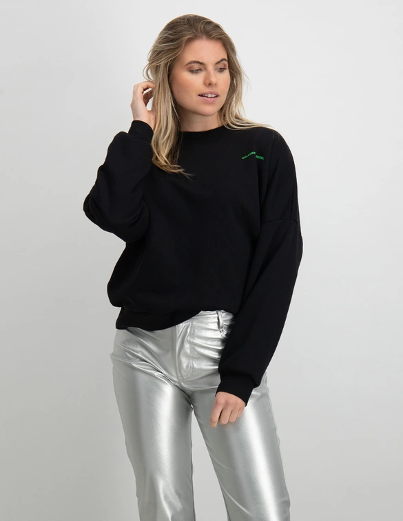 Colourful Rebel Striped Waves Drppd Shldr sweat WS415358