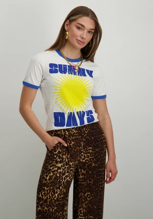 Colourful Rebel Sunny Days Ringer Boxy Tee WT116892