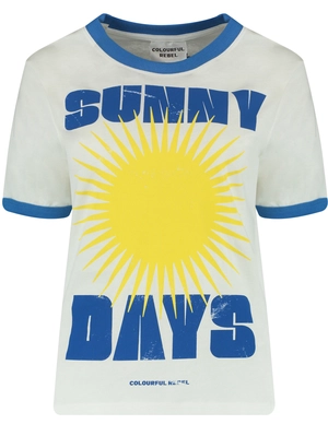 Colourful Rebel Sunny Days Ringer Boxy Tee WT116892