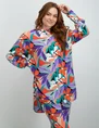 Colourful Rebel Talia big flower oversized boyfriend blouse WB114136