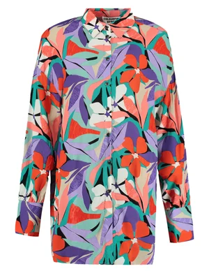 Colourful Rebel Talia big flower oversized boyfriend blouse WB114136