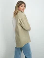 Colourful Rebel Talia two tone oversized boyfriend blouse WB114167