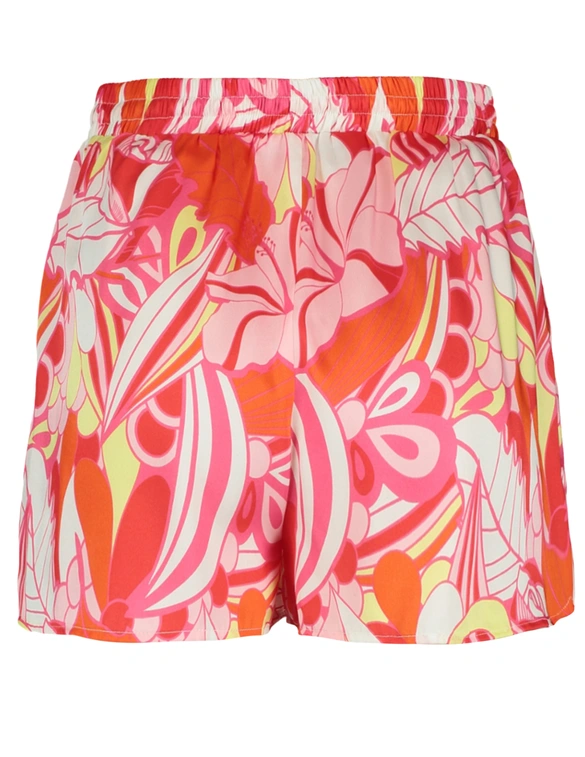 Colourful Rebel Tilly Big Flower Slit Short WS114519