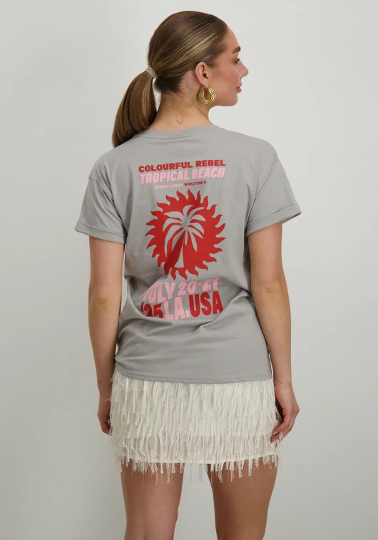 Colourful Rebel Tropical Beach Tour Boxy Tee WT116891