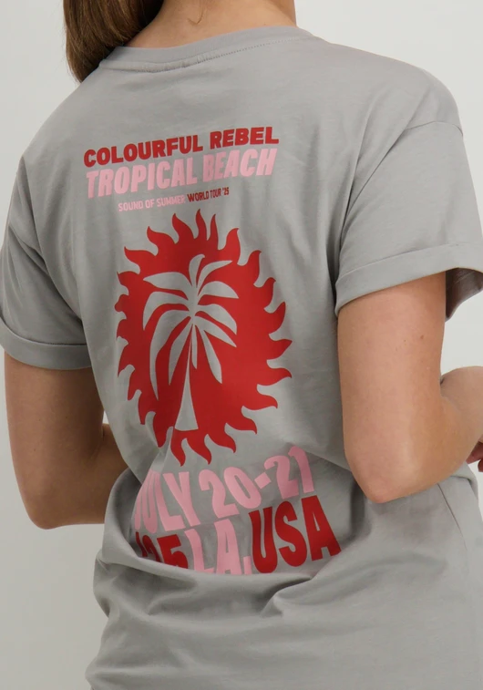 Colourful Rebel Tropical Beach Tour Boxy Tee WT116891