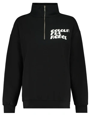 Colourful Rebel uni logo relaxed zip sweat WS416355
