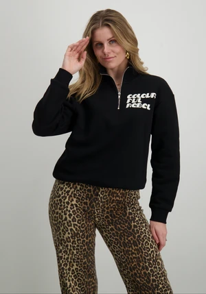 Colourful Rebel uni logo relaxed zip sweat WS416355