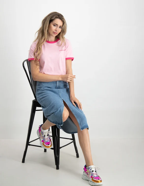 Colourful Rebel Uni ringer tee WT114471