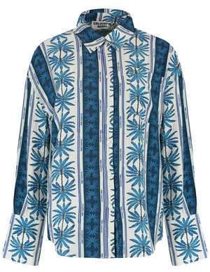 Colourful Rebel Vicky Palm Dropped Shoulder Blouse WB116941