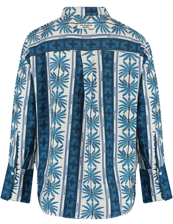 Colourful Rebel Vicky Palm Dropped Shoulder Blouse WB116941