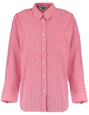 Colourful Rebel Vicky Striped Dropped Shoulder Blouse WB116918