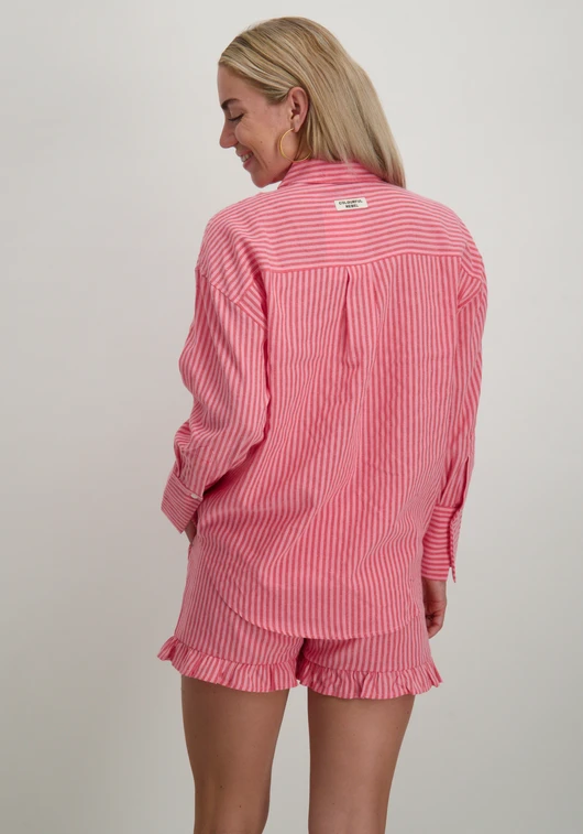 Colourful Rebel Vicky Striped Dropped Shoulder Blouse WB116918