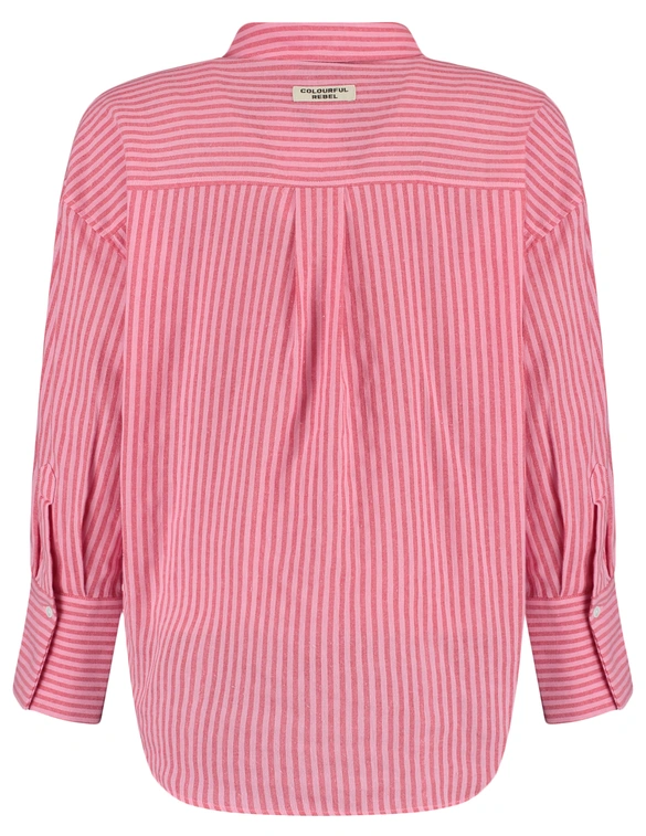 Colourful Rebel Vicky Striped Dropped Shoulder Blouse WB116918
