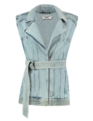 Colourful Rebel Yalou denim gilet WJ114121