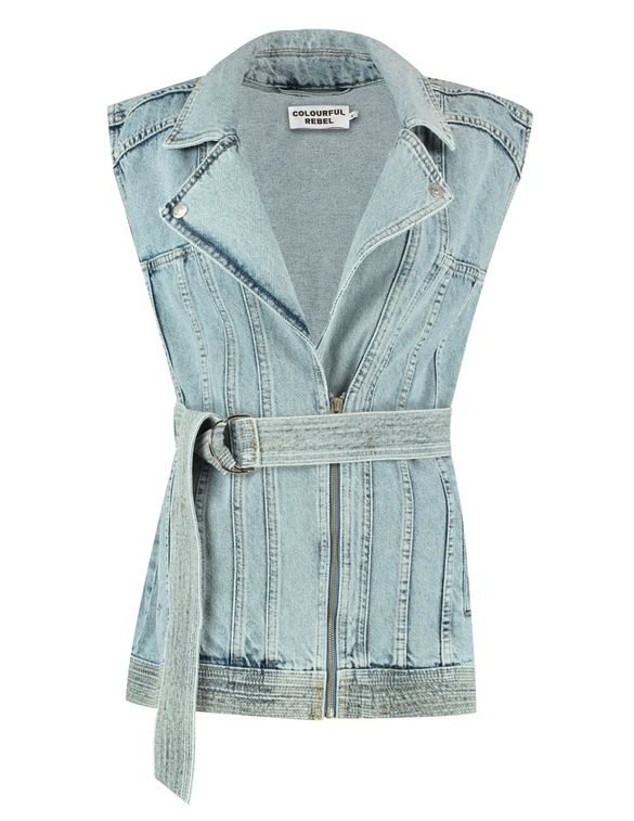 Colourful Rebel Yalou denim gilet WJ114121
