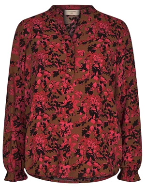 QUENT FREE \/ QUENT Blouse met lange mouwen roze zakelijke stijl Mode Blouses Blouses met lange mouwen FREE 