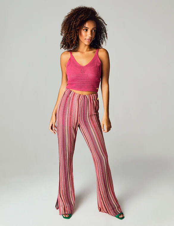 Freebird Stripe Crochet Pes 22-2 Poppy