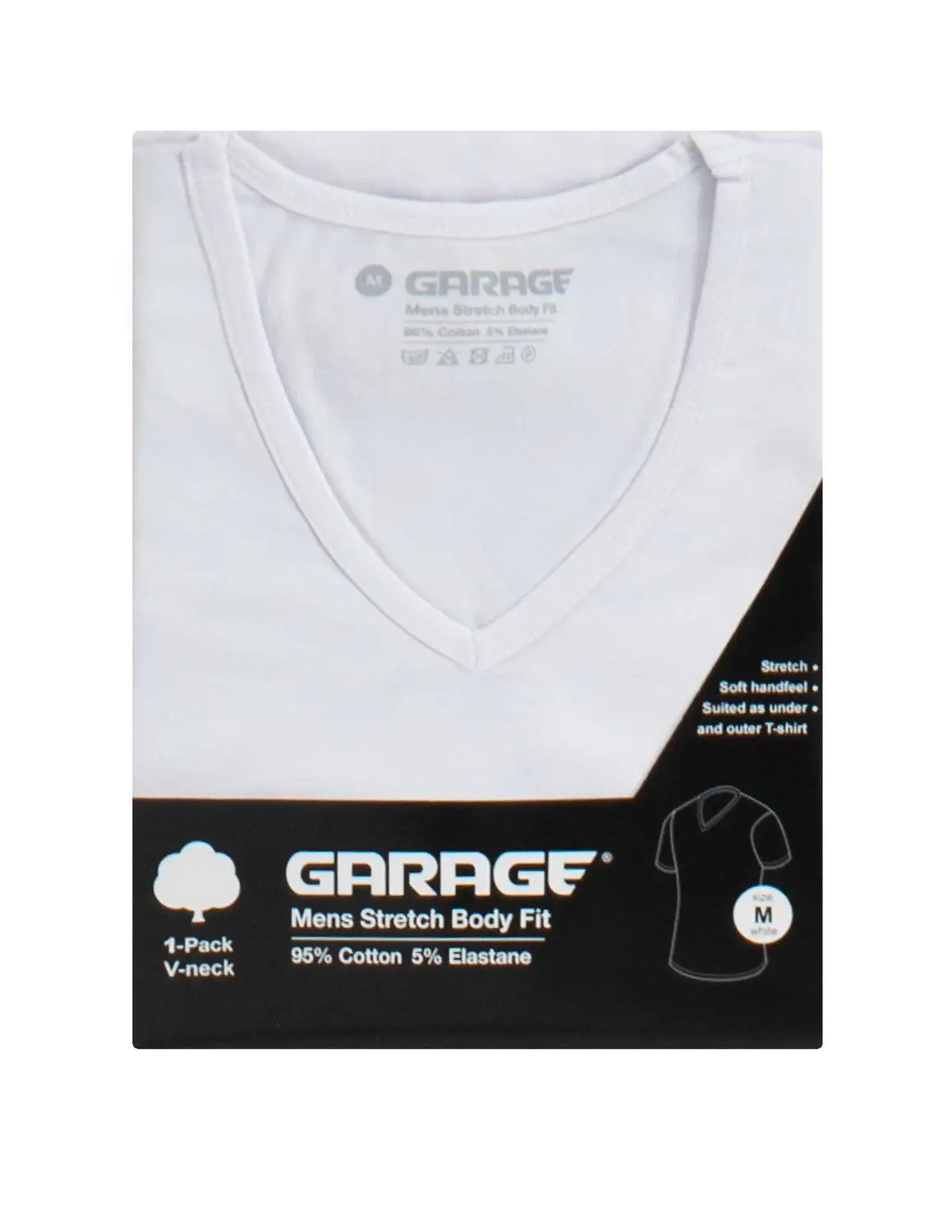 Garage V NECK S SL 0202 wit kopen bij The Stone