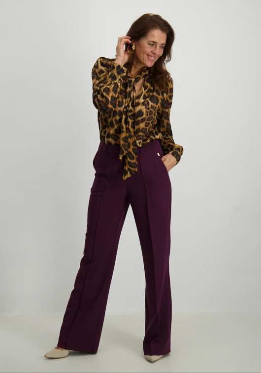 Geisha Animal print blouse 43881-26